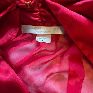 Vintage Lingerie Victoria Secret Red peak through piece